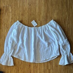 Elegant White Off-Shoulder Top